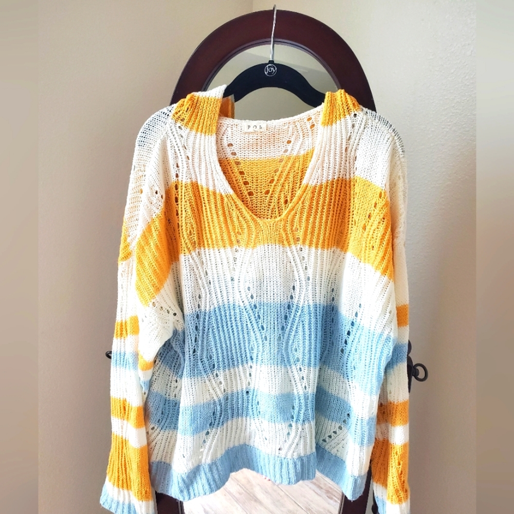 POL Loose Knit Pullover Hoodie Sweater